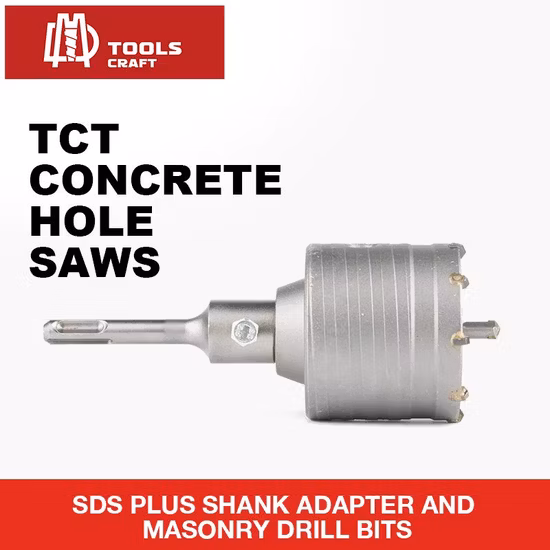 SDS Plus Max с шестигранным хвостовиком 40cr Yg8c Полая пила для бетона с наконечником из карбида вольфрама