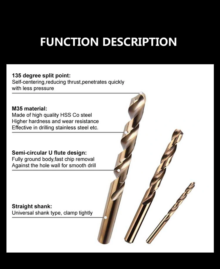 Vido Ground Finished Surface Cobalt Material HSS Wood Impact Drill Bit